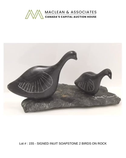 This Sunday’s Premier Ottawa Auction is curated with art lovers in mind. Just starting out or expanding your Fine Art collection? We have an extensive selection of stone carvings and paintings to choose from. Pre-bidding is open now at macleanandassociates.com Live-online auction will start closing December 7 at 7pm. Want a closer look? DM or call us at 613-724-2845 for a Preview Appointment. **Pro-tip: Place your maximum bid and watch the system bid in increments for you. The system will only a