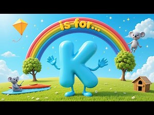 "Letter K Sound | Learn K Words with Fun 3D Animation for Kids 🔤🎉"