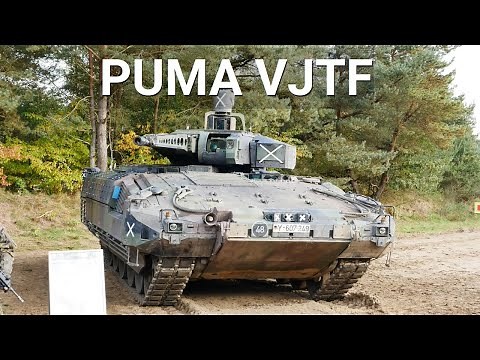 German Army infantry fighting vehicle (IFV) PUMA version VJTF presented and in action (Bundeswehr)