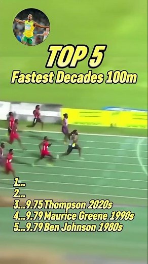 Top 5 Fastest Man by Every Decade (100m) in Sprint History!