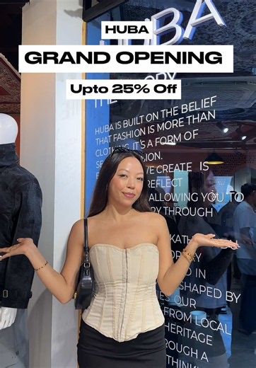 HUBA is now in Bhaktapur, and they’re celebrating their grand opening with up to 25% off. Don’t miss out! #madeinnepal #huba #grandopening @HUBA
