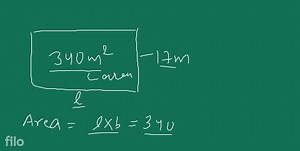 area of a rectangular plot is 340 square metre if its breadth i... | Filo