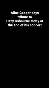 Alice Cooper pays tribute to Ozzy Osbourne at the end of his concert today 7/22/25 #ozzyosbourne | Rock N Roll Experience