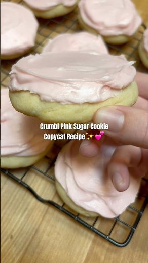 Crumbl Pink Sugar Cookie Copycat Recipe!! #crumblcookies #recipe #copycat