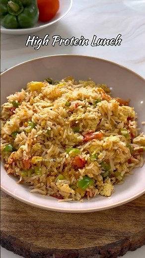 High Protein Egg Fried Rice That Actually Tastes Better Than Takeout! #shorts #youtubeshorts #viral