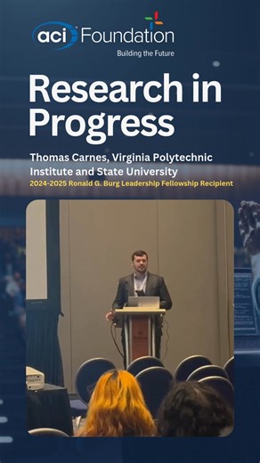Yesterday, we had the privilege of hearing three ACI Foundation fellowship recipients share their groundbreaking research during the Research in Progress Sessions at the ACI Concrete Convention in Baltimore, MD. From innovative concrete technology to cutting-edge research, their presentations showcased the future of our industry. A huge thank you to Giatec for sponsoring this inspiring event! | ACI Foundation