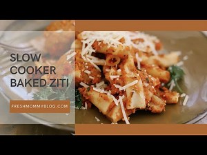 Slow Cooker Baked Ziti with Meatballs