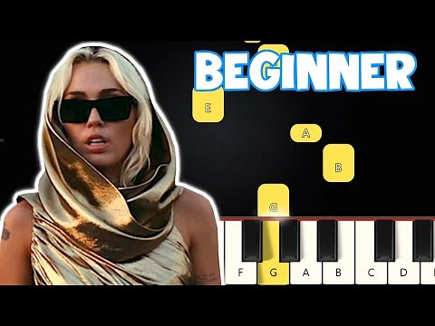 Flowers - Miley Cyrus | Beginner Piano Tutorial | Easy Piano