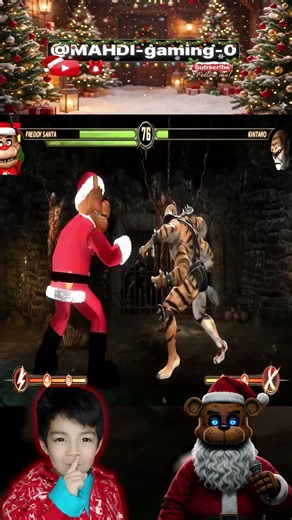 Freddy Santa vs. Goro: The Ultimate Fatality! 🎅 FNAF vs MK9 #shorts