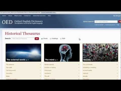 Historical Thesaurus of the Oxford English Dictionary (2): exploring change