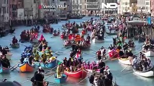 Video. Venice Carnival 2025: a colourful nautical parade to start it