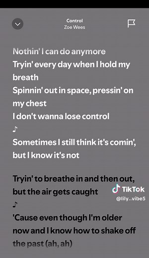 Zoe Wees - Control Lyrics and Song Overview