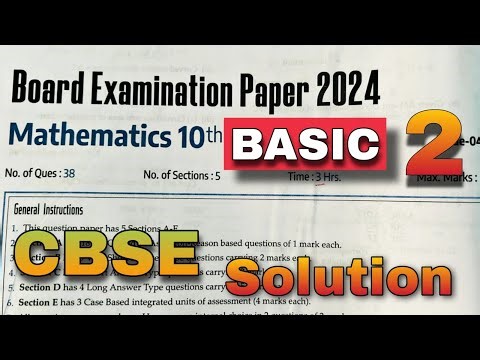MASTER Basic Maths Sample paper Class 10 Maths in JUST 30 Days with 2025 Board Exam Paper Solution!