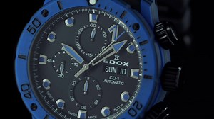 Discover the new Edox CO-1 Carbon Chronograph Automatic, a carbon-coated watch with a water resistence of 500M / 50ATM. Like our page and follow to see more ! | Edox Swiss Watches