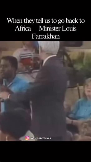 Minister Louis Farrakhan addressing the question that white people tell black people to go back to Africa on The Phil Donahue Show. | African and Black History AfricanArchives