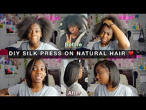 HOW TO: SILK PRESS TYPE 4 NATURAL HAIR AT HOME | NO HEAT DAMAGE | NO FRIZZ