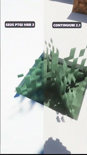 SNOW TIME CONTINUUM 2.1 vs SEUS PTGI HRR 3 | #shorts #minecraft #minecraftshaders