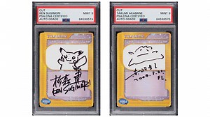 Pokémon TCG cards featuring doodles and autographs by original artists on auction