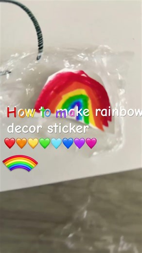How to make rainbow sticker #art trrrrr🌈❤️🧡💛💚🩵💜￼