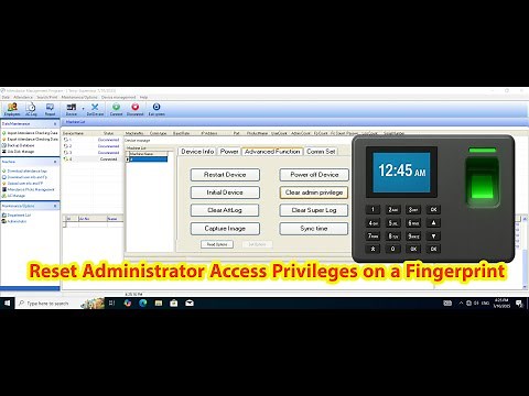 How to Reset Administrator Access Privileges on a Fingerprint Attendance ZKTeco Device