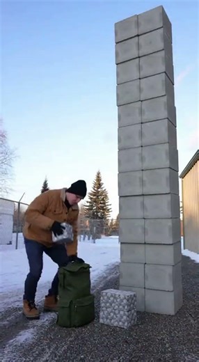 Minecraft ‘Inventory Full’ IRL: 64 Blocks vs One Backpack