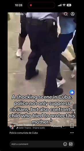 A shocking scene in Cuba: police not only suppress civilians, but also confront a child who tried to protect his mother.” 67 years of opression!!!!#PoliticalFacts #freecuba🇨🇺🙏🇨🇺🙏 #fyp