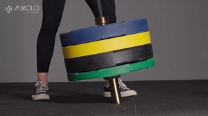 Mikolo Barbell Clamps,2-Inch Olympic Barbell Clips with Anti-Slip TPR Lining and Quick Release for Home and Gym Use