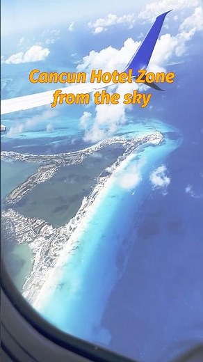 Aerial View of Cancún’s Hotel Zone 🌊✨