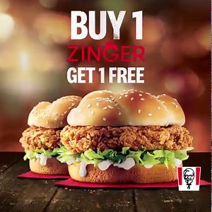 214 reactions · 24 shares | Buy one Zinger get one free, have you ever heard anything better? We bet you haven't. Head to your App and go double or nothin'  | KFC | Facebook