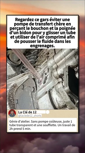 Une méthode risquée pour transférer l'huile
