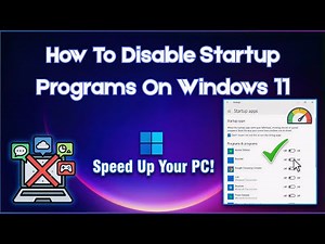How To Disable Startup Programs On Windows 11