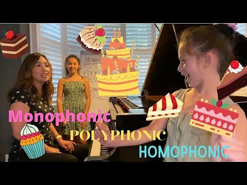 The one where we look at Monophonic, Polyphonic and Homophonic textures