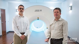We are now home to the first ever total-body PET scanner, EXPLORER. It was developed by UC Davis scientists Ramsey Badawi and Simon Cherry and is a game changer in diagnosing and better understanding many diseases, such as cancer, arthritis and cardiovascular disease. | UC Davis Health