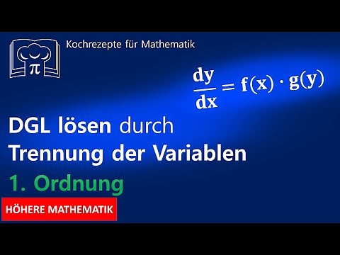 Separation of variables, variables - solving differential equations - 1st order differential equa...
