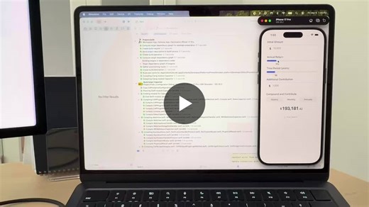 Continued down the building in public rabbit hole this week and got stage 1 of my investment calculator app up and running in Xcode on a simulated iPhone. After designing the initial app in Figma… | Christopher Figat