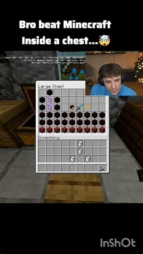 Bro beat Minecraft inside a chest...