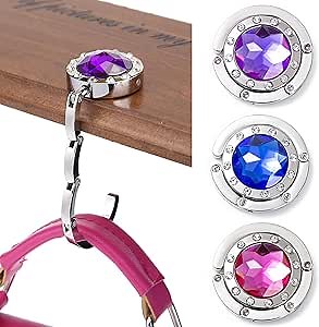 Foldable Purse Hooks for Table - Purse Hanger for Table - Portable Table Bag Holder - Strength Alloy Materials Heavy Duty Purse Hook