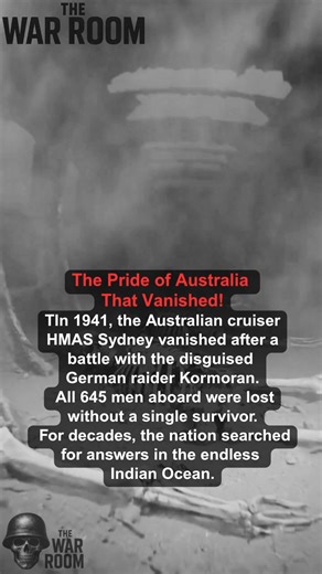 In 1941, the Australian cruiser HMAS Sydney vanished after a battle with a German raider. All 645 crew members were lost leaving one of Australia’s greatest naval mysteries. #TheWarRoom #HMASSydney #WWIIHistory #fblifestyle | The War Room