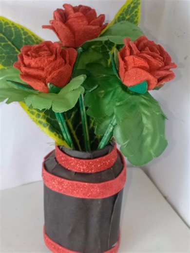 DIY Egg Try Rose Flowers Craft Ideas