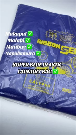 Durable Super Blue Plastic Laundry Bag for Everyday Use