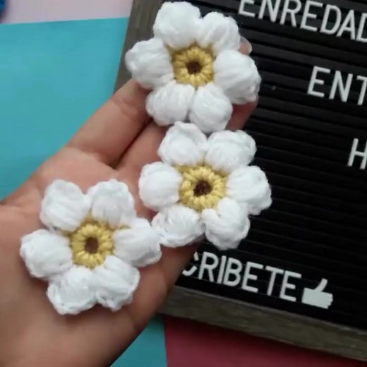 10K views · 166 reactions | DIY Crochet Puff Flower - Very Simple 6...