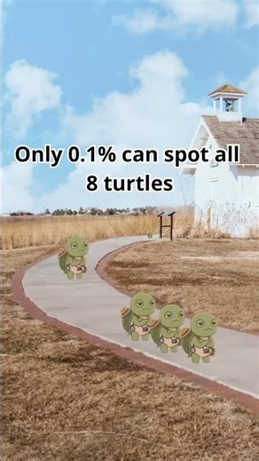 Only 0.1% can spot all 8 turtles 🐢