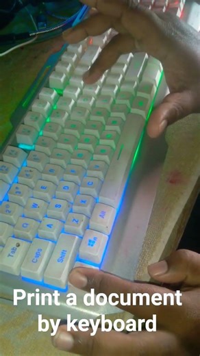 Print a document by keyboard