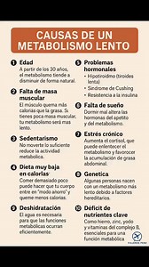 Causas de un metabolismo lento | Viajeros Perú