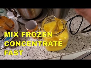 How to mix frozen juice concentrate quickly.