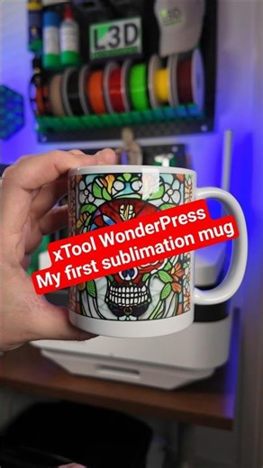First sublimation mug… did this actually work? 👀