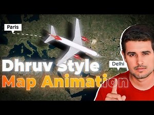 ANIMATE Plane Travel Maps like ‪@dhruvrathee‬ in 5 Minutes | After Effects