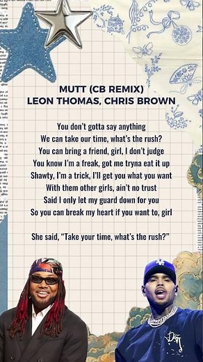 Mutt (CB Remix) - Leon Thomas, Chris Brown (lyrics)