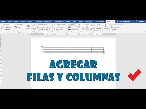 Agregar FILAS Y COLUMNAS a tabla de Word ya insertada