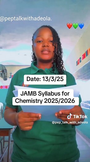JAMB 2025 Chemistry Syllabus Breakdown and Study Guide